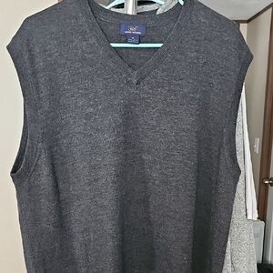 Brooks Brothers Gray V-Neck Sweater